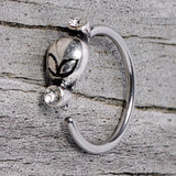 20G 5/16 Clear Gem Outer Space Alien Nose Hoop