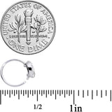 20G 5/16 Clear Gem Retro Peace Sign Nose Hoop