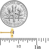 20G 1/4 Blue CZ Gem Gold Tone Sweet Kitty Cat Nose Bone