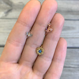 20G 5/16 Yellow Gem Bumble Bee Seamless Circular Ring