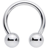 14G 7/16 Classic Steel Horseshoe Circular Barbell