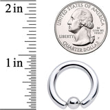 6G 5/8 Stainless Steel BCR Captive Bead Ring