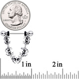 14G 9/16 Spiders Halloween Dangle Barbell Nipple Ring Set