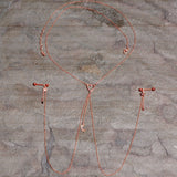 14G 5/8 Aurora Gem Rose Gold Hue Star Moon Nipple Chain Necklace