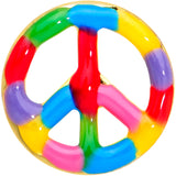22G 5/16 Gold Tone Rainbow Hippie Peace Sign L Shaped Nose Ring