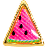 18G 5/16 Gold Tone Watermelon L Shaped Nose Ring