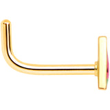 18G 5/16 Gold Tone Watermelon L Shaped Nose Ring