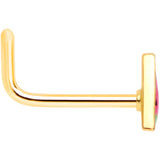 20G 5/16 Gold Tone Watermelon L Shaped Nose Ring