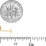 22G 5/16 Gold Tone Watermelon L Shaped Nose Ring