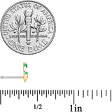 20G 1/4 Holiday Wreath Christmas Nose Bone