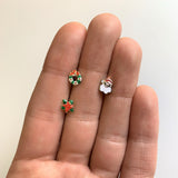 20G 1/4 Holiday Wreath Christmas Nose Bone