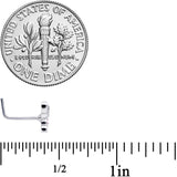 20G 5/16 Pink Gem Lucky Elephant L Shaped Nose Ring