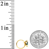 20G 5/16 Green Gem Gold Tone Teardrop Nose Hoop