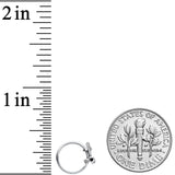 20G 5/16 Clear CZ Gem Crossed Golf Clubs Nose Hoop