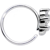 20G 5/16 Clear Gem Paw Print Cat Nose Hoop