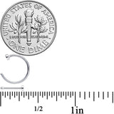 20G 1/4 5/16 Clear CZ Gem Shell Nautical Hoop Nose Bone Set of 6