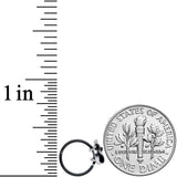 20G 1/4 Black Gem Black Grim Reaper Halloween Nose Hoop