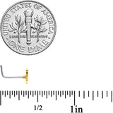 20G 1/4 Rainbow Unicorn L Shaped Nose Ring