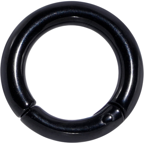 8G 1/2 Black PVD Steel Hinged Segment Ring