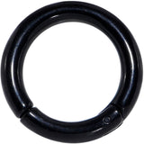8G 9/16 Black PVD Steel Hinged Segment Ring