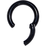 8G 9/16 Black PVD Steel Hinged Segment Ring