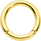 8G 5/8 Gold Tone PVD Steel Hinged Segment Ring