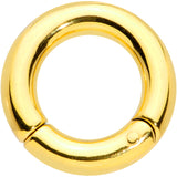 6G 1/2 Gold Tone PVD Steel Hinged Segment Ring