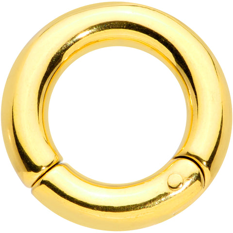 6G 1/2 Gold Tone PVD Steel Hinged Segment Ring