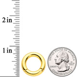 6G 1/2 Gold Tone PVD Steel Hinged Segment Ring