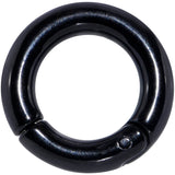 6G 1/2 Black PVD Steel Hinged Segment Ring