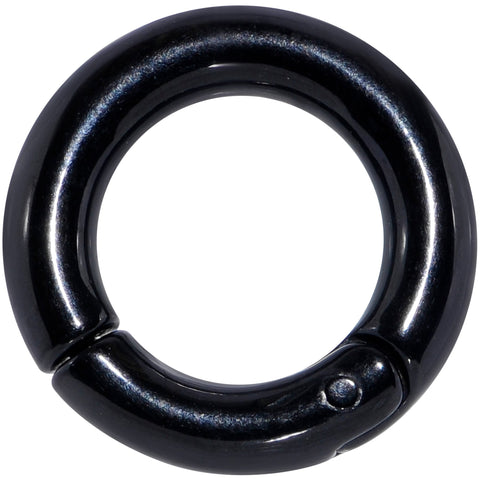 6G 1/2 Black PVD Steel Hinged Segment Ring
