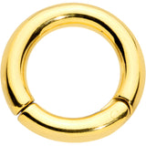 6G 9/16 Gold Tone PVD Steel Hinged Segment Ring