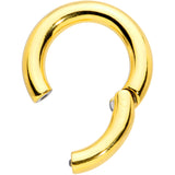 6G 9/16 Gold Tone PVD Steel Hinged Segment Ring