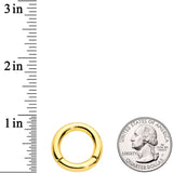 6G 9/16 Gold Tone PVD Steel Hinged Segment Ring