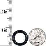 6G 9/16 Black PVD Steel Hinged Segment Ring