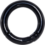 6G 5/8 Black PVD Steel Hinged Segment Ring