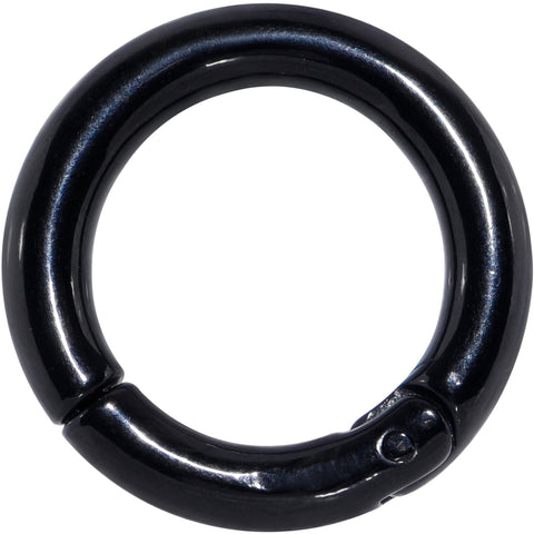 6G 5/8 Black PVD Steel Hinged Segment Ring