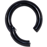 6G 5/8 Black PVD Steel Hinged Segment Ring