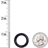 6G 5/8 Black PVD Steel Hinged Segment Ring