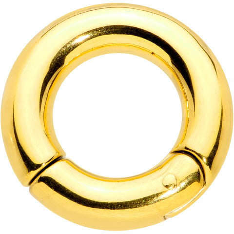 4G 1/2 Gold Tone PVD Steel Hinged Segment Ring