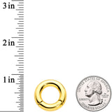 4G 1/2 Gold Tone PVD Steel Hinged Segment Ring