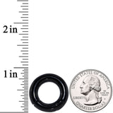 4G 1/2 Black PVD Steel Hinged Segment Ring