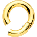 4G 9/16 Gold Tone PVD Steel Hinged Segment Ring