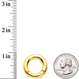 4G 9/16 Gold Tone PVD Steel Hinged Segment Ring