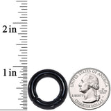 4G 9/16 Black PVD Steel Hinged Segment Ring