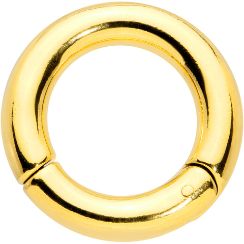 4G 5/8 Gold Tone PVD Steel Hinged Segment Ring