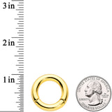 4G 5/8 Gold Tone PVD Steel Hinged Segment Ring