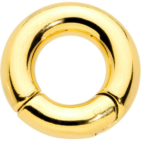 2G 1/2 Gold Tone PVD Steel Hinged Segment Ring