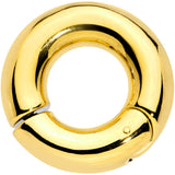 0G 9/16 Gold Tone PVD Steel Hinged Segment Ring