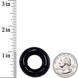0G 9/16 Black PVD Steel Hinged Segment Ring